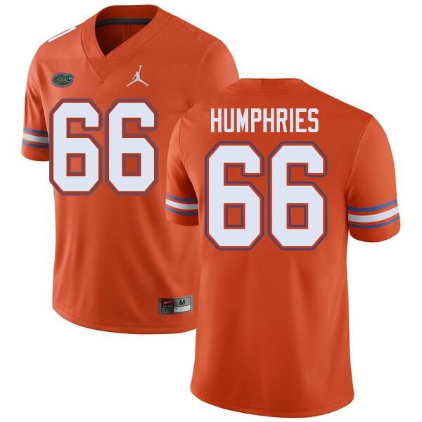 Men's NCAA Florida Gators Jaelin Humphries #66 Stitched Authentic Jordan Brand Orange College Football Jersey WAE8365LJ